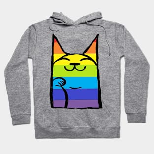 cat,cats,rainbow,rainbows,kitten by LowEndGraphics Hoodie